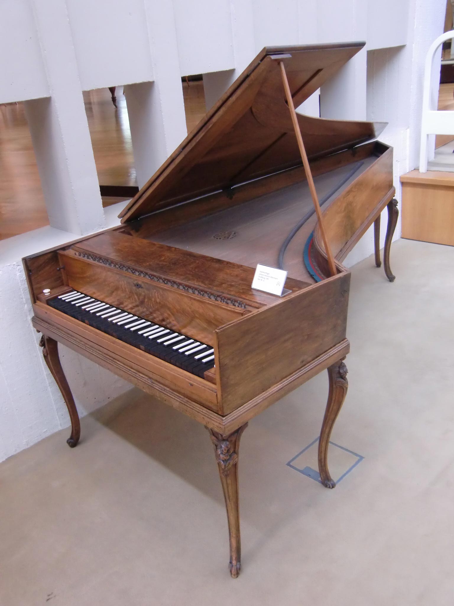 Fortepiano, Johann Heinrich Silbermann, 1776, Musikinstrumenten-Museum Berlin, ©Gérard Janot