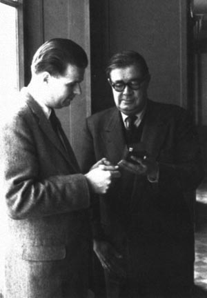 Laurence Witten (à gauche) et le marchand de livres anciens Nicholas Rauch, Musée national de la musique, Archives Witten