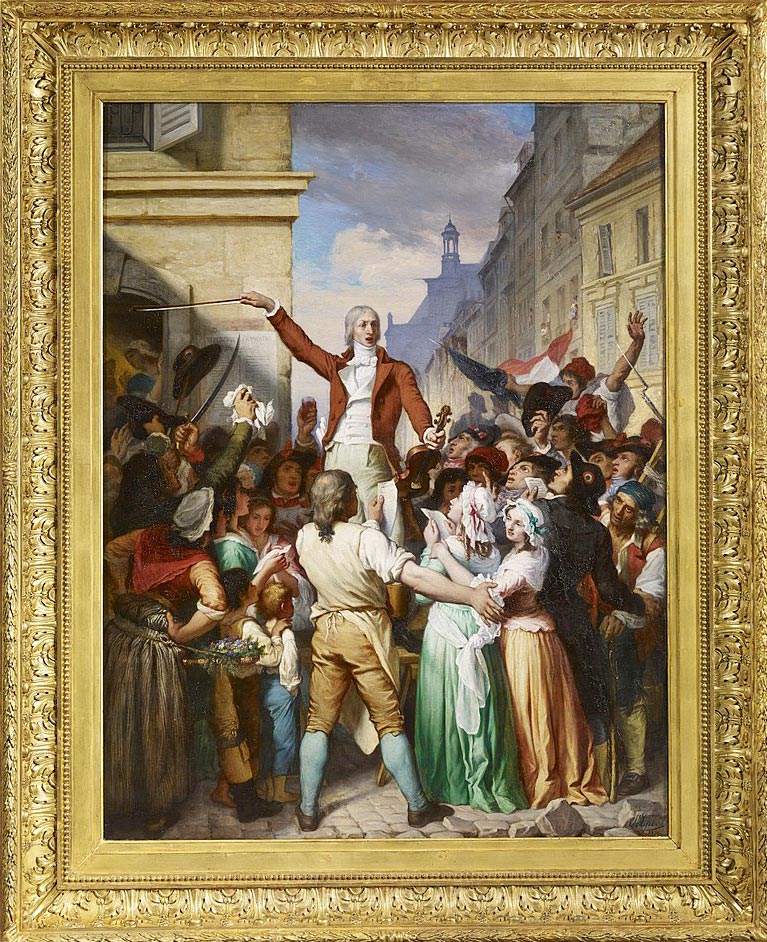 Charles-Victor-Eugène Lefebvre, Méhul enseignant les chants patriotiques au peuple de Paris, 1870, © Claude Germain, photographe