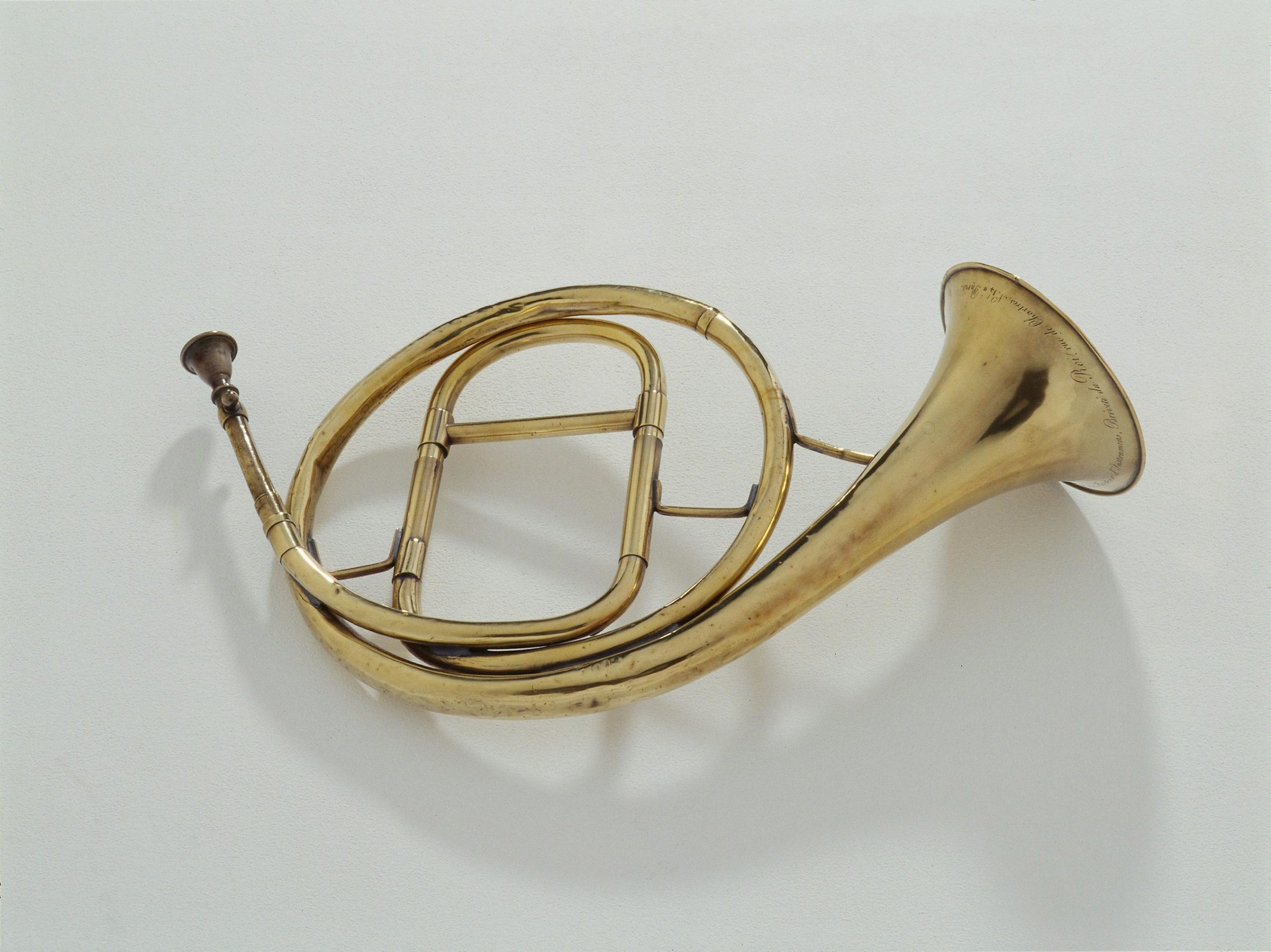 Jacques Christophe Labbaye, Trompette naturelle de forme circulaire, 2ème moitié du XIXème siècle, Musée de la Musique, Paris © Thierry Ollivier