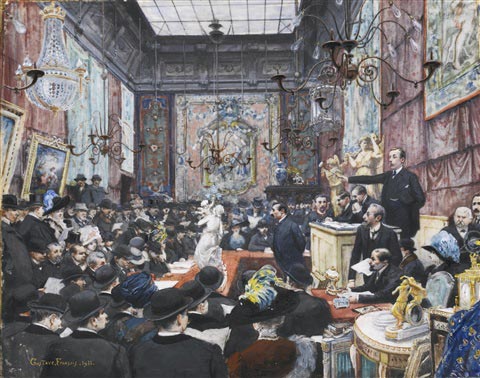 Gustave François, La vente aux enchères dans la galerie Georges Petit