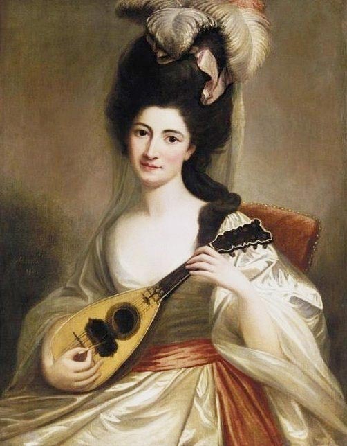 David Martin, Dame jouant de la mandoline, 1782