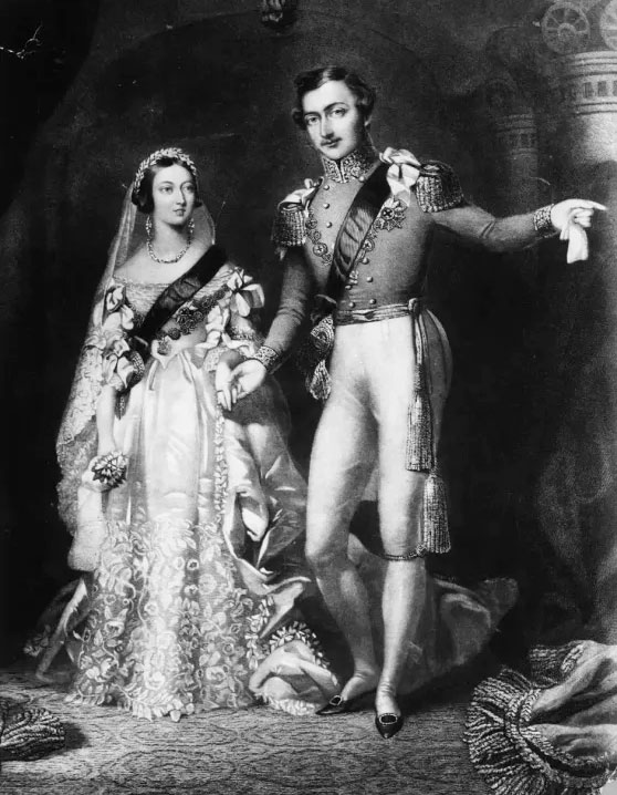 La reine Victoria et le prince Albert le jour de leur mariage, le 10 février 1840 © Rischgitz Getty Images