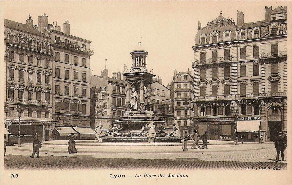Lyon, Place des Jacobins vers 1900