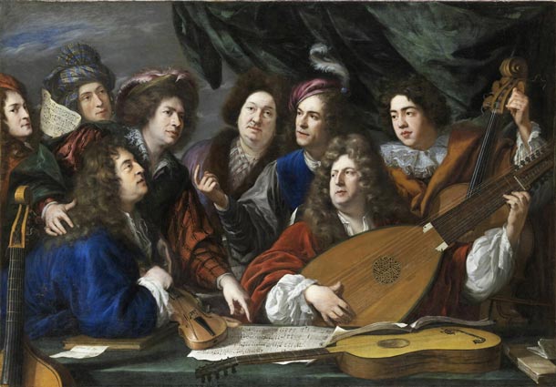 François Puget, Musiciens de Louis XIV, 1687, Musée du Louvre