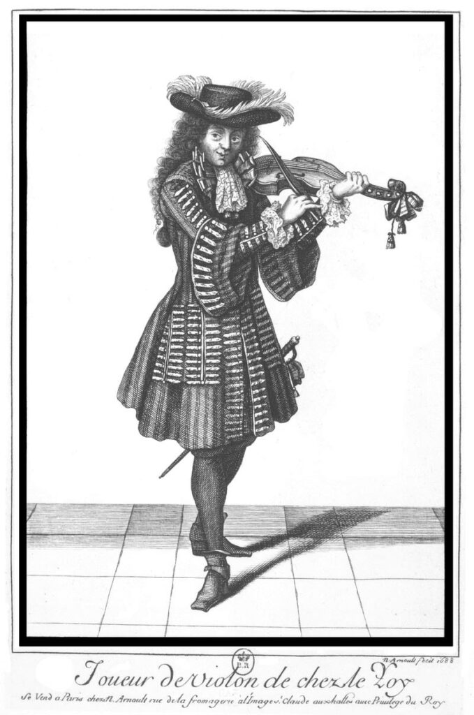 Joueur de violon de chez le roy, par Nicolas Arnoult, 1688