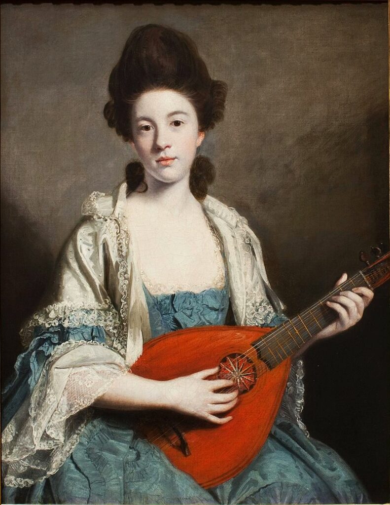 Joshua Reynolds, Mrs Froude playing an english guitar or cittern, Minneapolis Institute of Arts