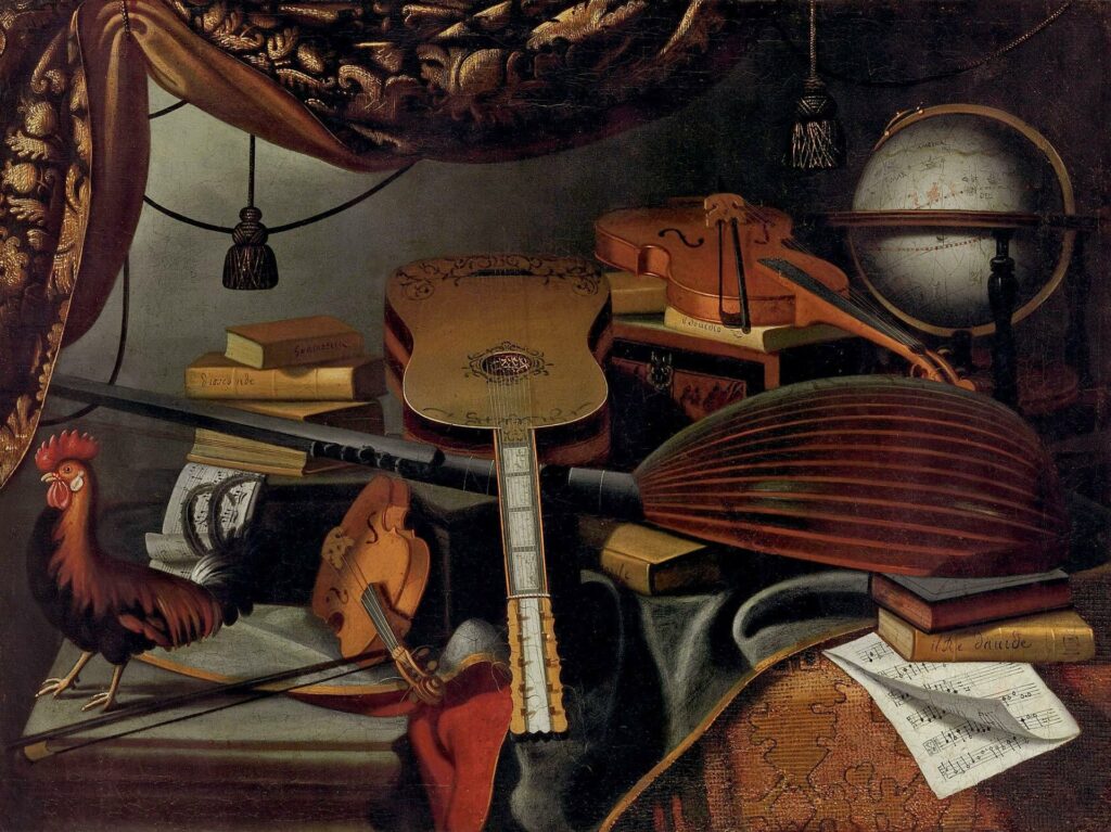 Bartolomeo Bettera, Nature morte avec instruments de musique, Saint Louis Art Museum