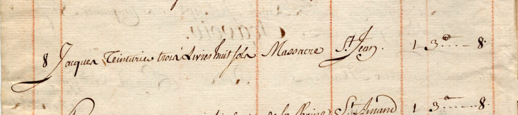 Roles de capitation de la Communauté des maîtres joueurs et faiseurs d'instruments et maîtres à danser de la ville faubourg et banlieue de Rouen, 1759.