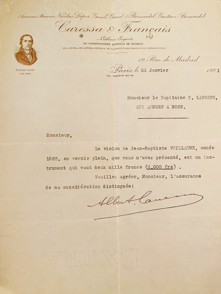 Beau violon de Jean-Baptiste VUILLAUME - certificat Instrument mis en vente par Vichy Enchères le 5 juin 2025 © C. Darbelet