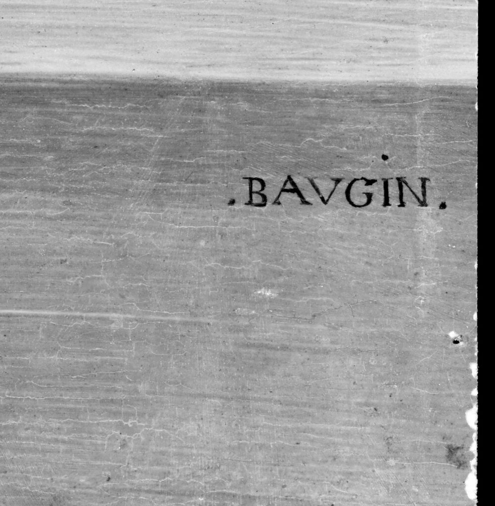 Signature de Lubin Baugin, Nature morte aux financiers, infrarouge - Vichy Enchères.