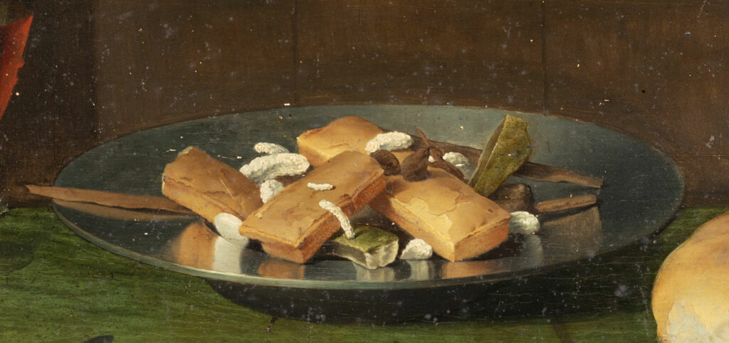 Nature morte aux financiers, de Lubin Baugin -vers-1630- détails -Vichy-Enchères