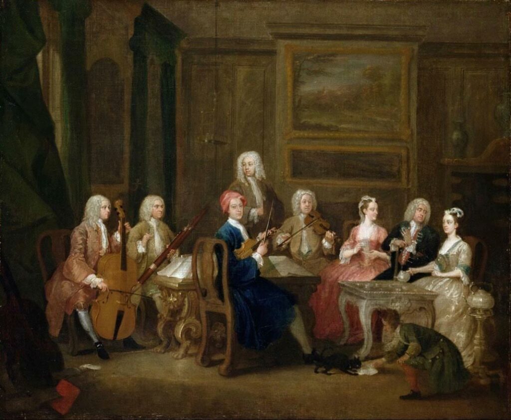 A musical party, par William Hosgarth - 1730.
