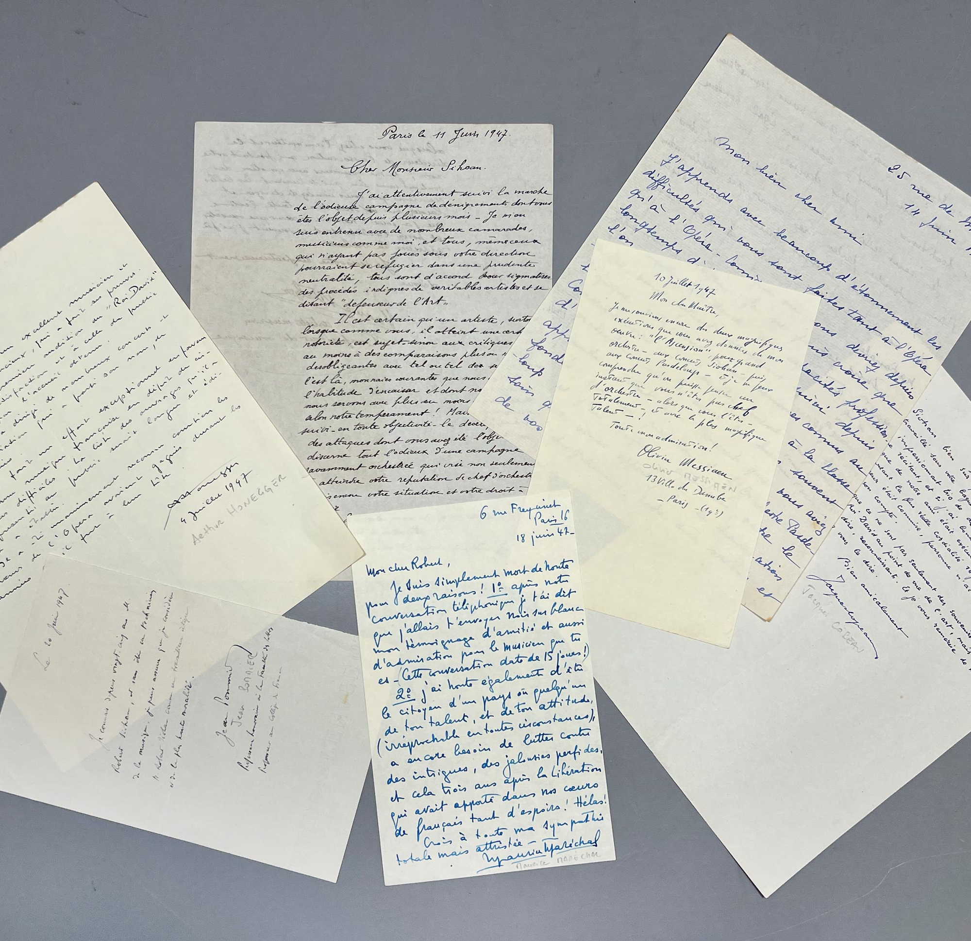 Lettres de personnalités en soutien à Robert Siohan.