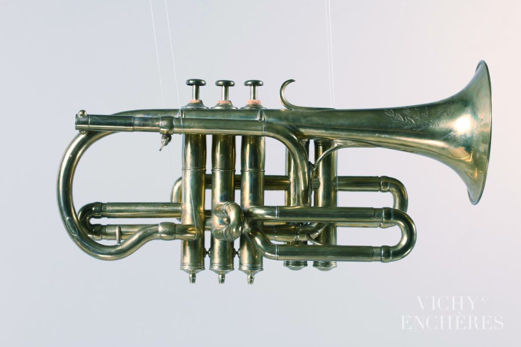Cornet à cinq pistons Perinet estampillé Alphonse SAX.
