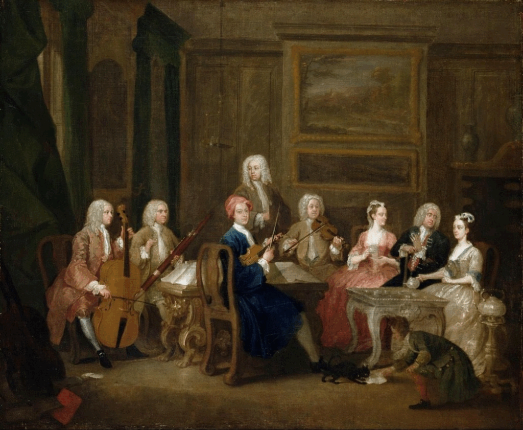 William Hogarth, "A musical party" - 1730.