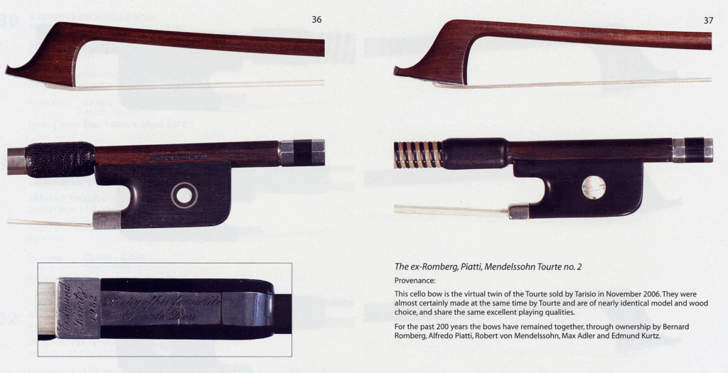 Archet de violoncelle de François-Xavier TOURTE - ex-Romberg n°2.