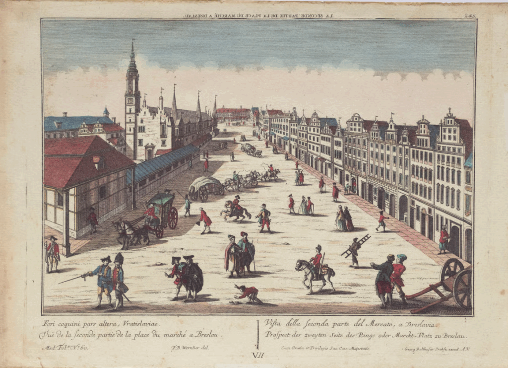 Breslau - gravure - XVIIIe siècle.