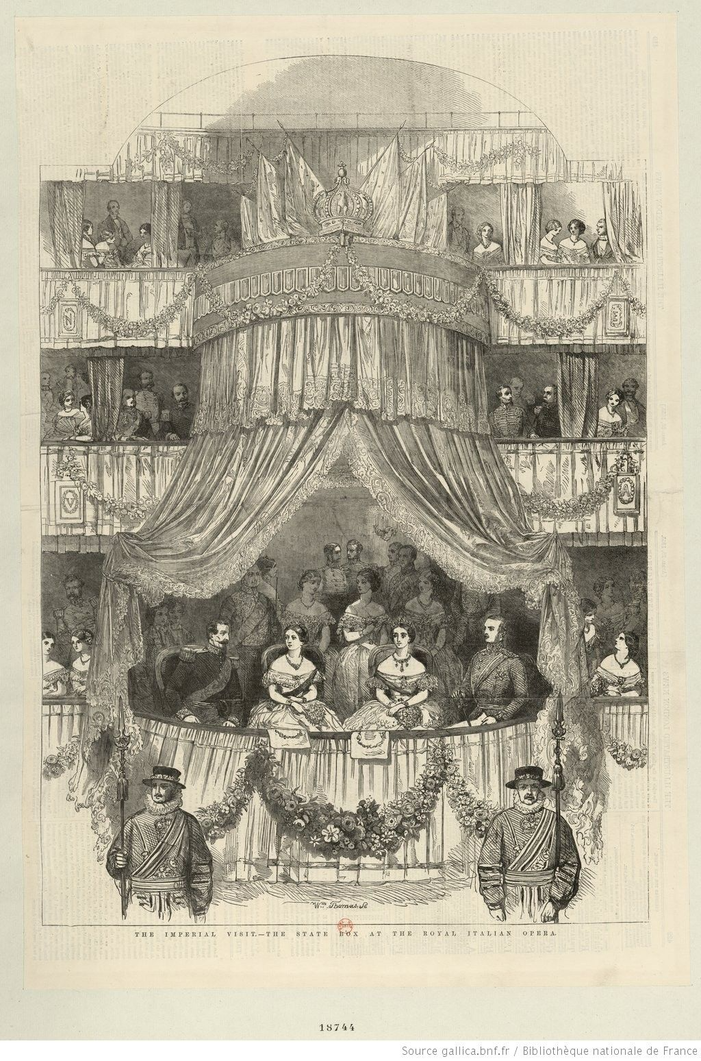 la visite impériale - opéra de Paris - gravure.