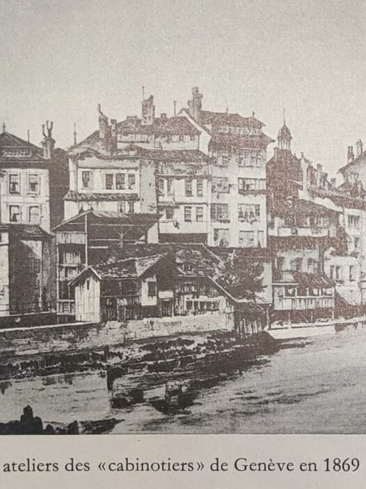 Les ateliers des "cabinotiers" à Genève en 1869.