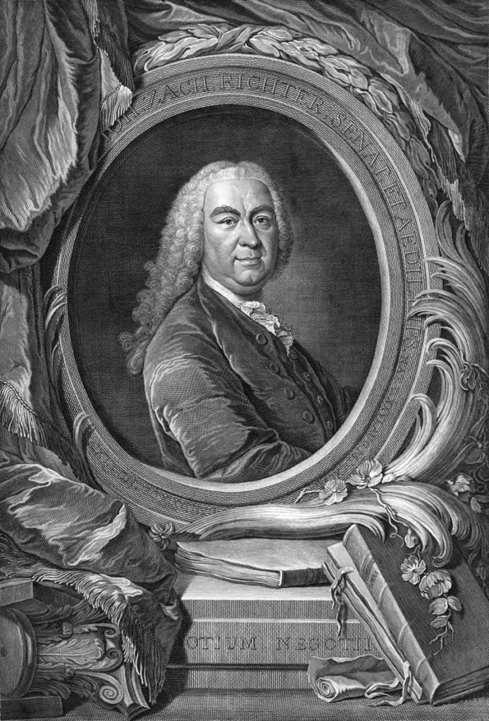 Johann Zacharias Richter, par Johann Martin Bernigeroth - gravure - 1764.