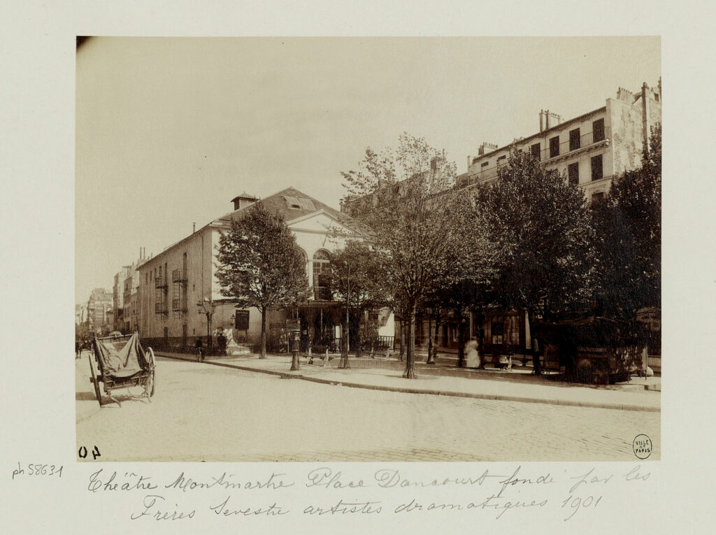 Jean Eugene Auguste Atget, Théâtre Montmartre, place Dancourt, actuelle place Charles-Dullin, 18ème arrondissement, Paris, Musée Carnavalet