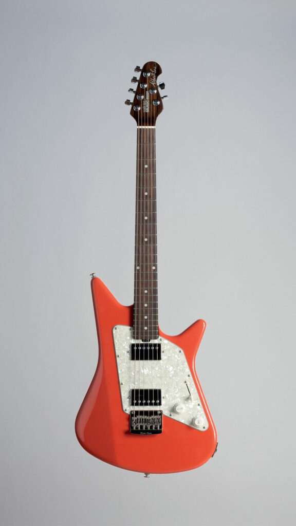 No. 42 2011 MUSIC MAN Albert Lee 950-93-RW-05 Coral Red / rosewood neck signed by Albert Lee