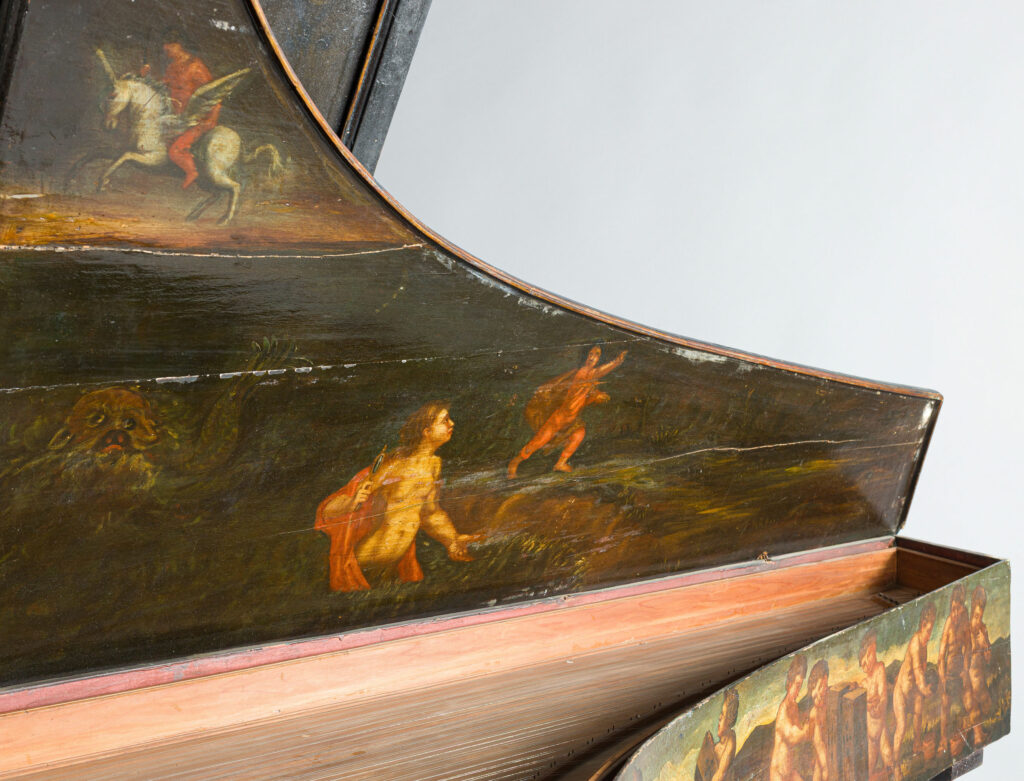 Clavecin italien probablement de Francesco FABBRI, Rome vers 1630 Instrument mis en vente par Vichy Enchères le 2 mai 2026 © Vichy Enchères/ Photo C. Darbelet