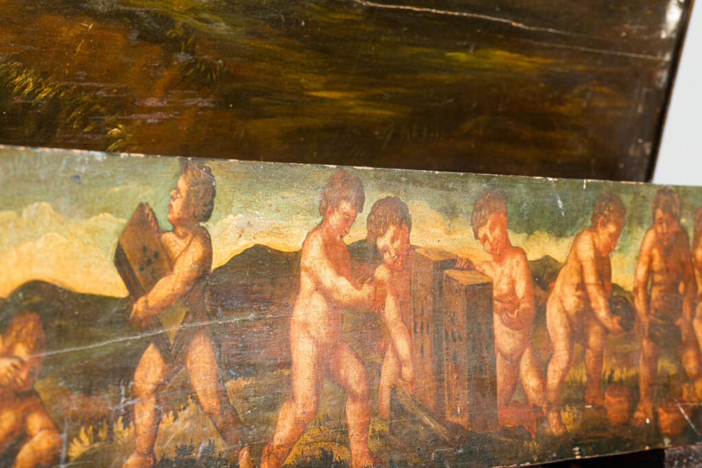 Clavecin italien probablement de Francesco FABBRI, Rome vers 1630 Instrument mis en vente par Vichy Enchères le 2 mai 2026 © Vichy Enchères/ Photo C. Darbelet