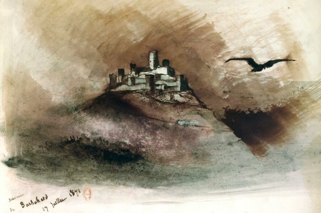 Victor Hugo, Souvenir de Burscheid, encre, 1871