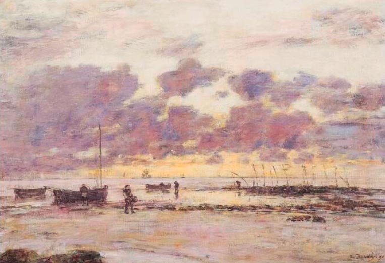 Eugène Boudin, Les rivages de Sainte Adresse au crépuscule, 1890, huile sur toile, Robert Schmit, vol. 3, n°2701