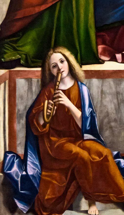 Vittore Carpaccio, Présentation de Jésus au Temple, 1510, détail, Gallerie dell’Accademia, Venise