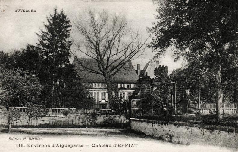 Château d'Effiat, environs d'Aigueperse, ancienne carte postale, Edition H. Bérillon