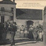 Néris-Les-Bains, Allier, Un petit pas de bourrée avant le départ pour l'Apport de Villebret, photo ancienne