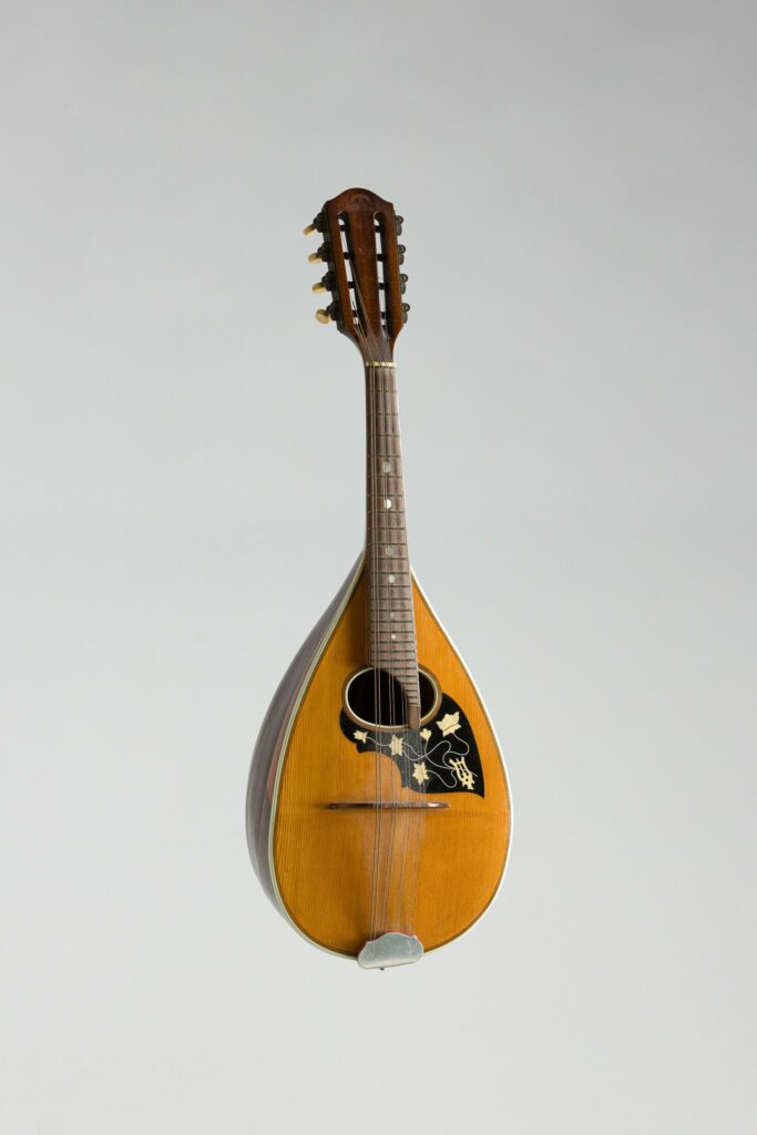 Mandoline romaine à dix huit côtes de Luigi EMBERGHER, Model B, n° 548, faite en 1948. Instrument mis en vente par Vichy Enchères le 7 novembre 2026 © Vichy Enchères/ Photo C. Darbelet