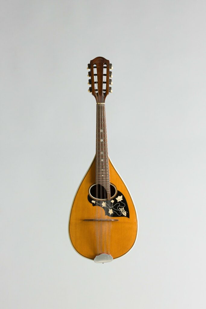 Mandoline romaine à dix huit côtes de Luigi EMBERGHER, Model B, n° 548, faite en 1948. Instrument mis en vente par Vichy Enchères le 7 novembre 2026 © Vichy Enchères/ Photo C. Darbelet