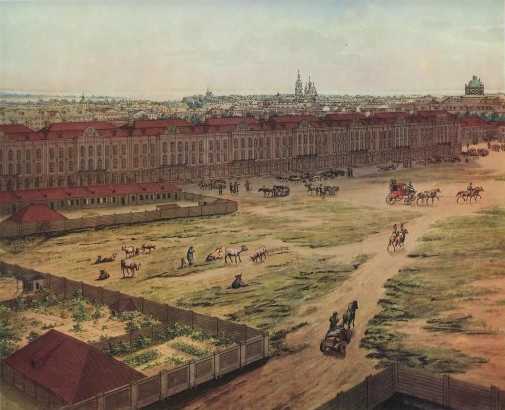 Angelo Toselli, Panorama de Saint-Pétersbourg, 1820, aquarelle et gouache, musée de l’Ermitage, Saint-Pétersbourg