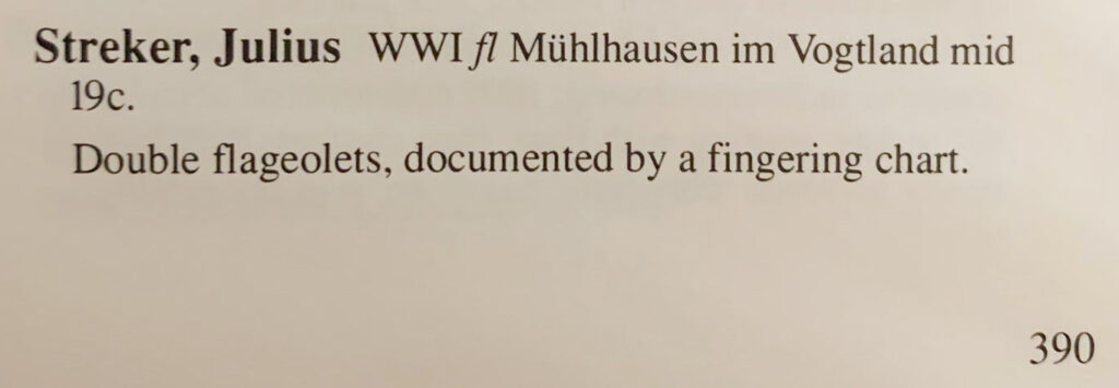 William Waterhouse, New Langwill Index, 1993, notes sur Streker