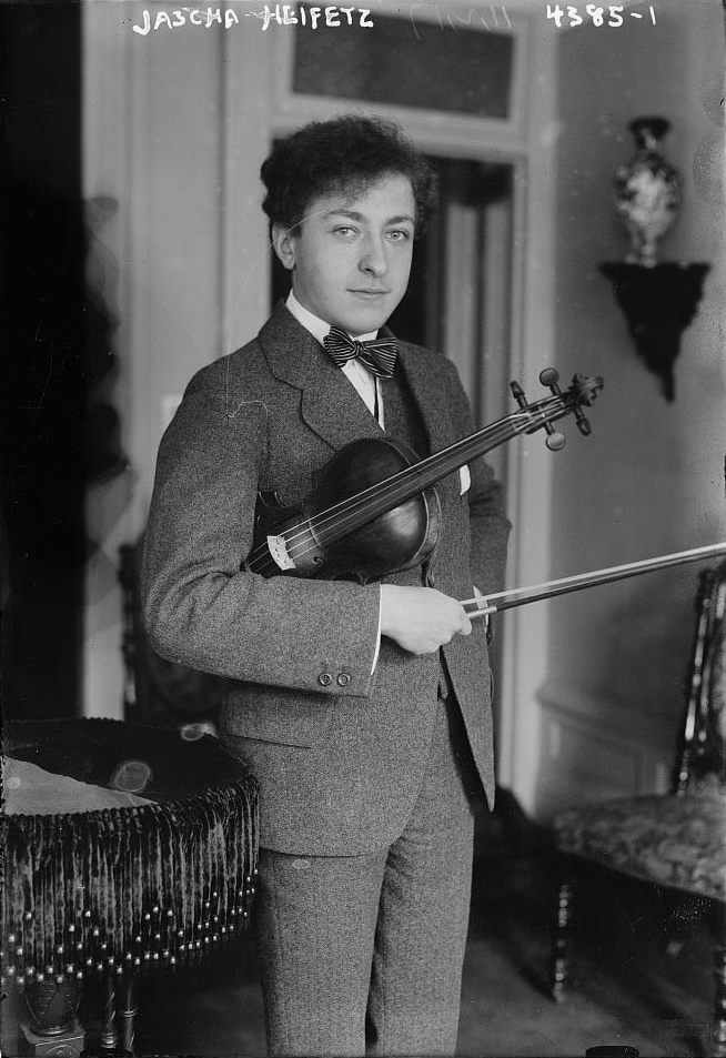 Portrait de Jascha Heifetz (1901-1987), photographie, crédit photo Library of Congress - Wikimedia Commons