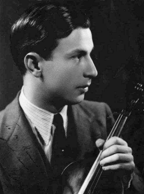 Nathan Milstein (1904-1992) lors d’une visite à Trondheim, en Norvège, photographie, crédit photo Wikimedia Commons