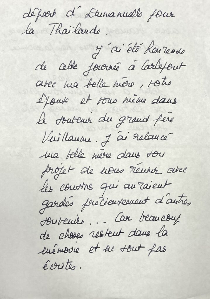 Lettre du 25 septembre 1992 de Madame Maës confirmant la visite de Bernard Millant. 
© DR / © Vichy Enchères 
